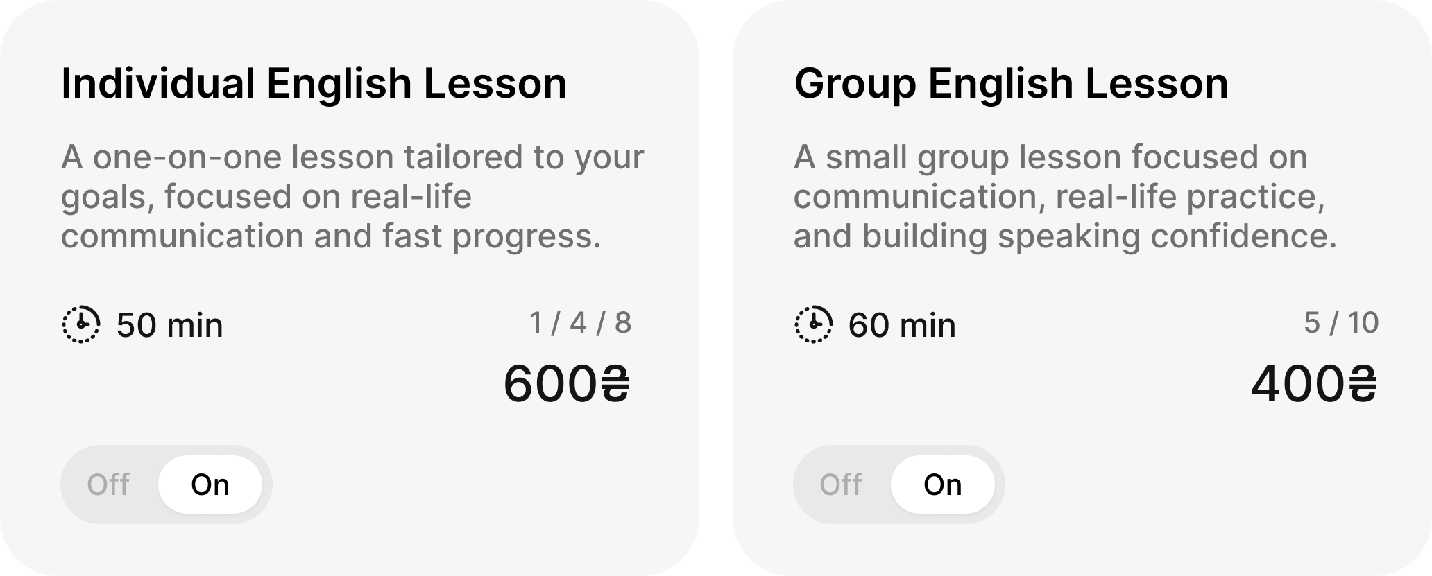 Your services, your prices, your rules. Set once - change anytime.